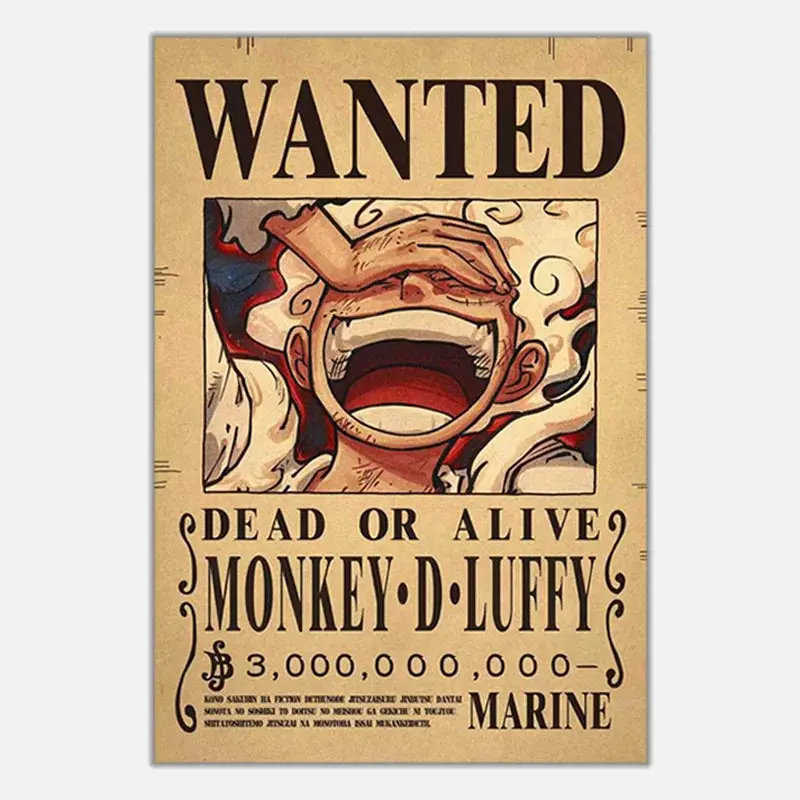poster wanted luffy gear 5 1
